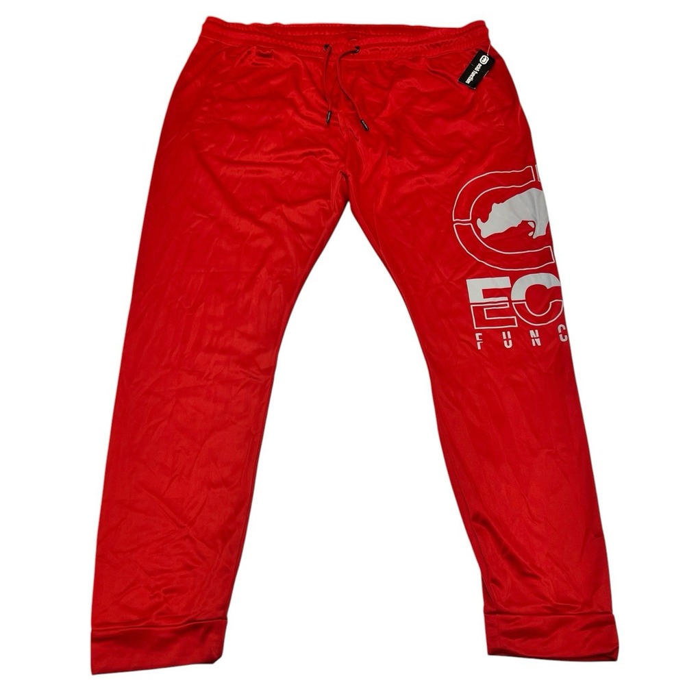 Ecko Function Casual Sweatpants Mens 3XL True Red Cargo‎ Gray Logo - 100% Poly